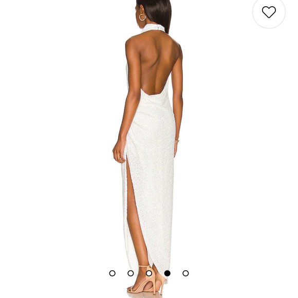 Never Worn - Revolve White Sequin Long Dress - Medium - Picture 2 of 3